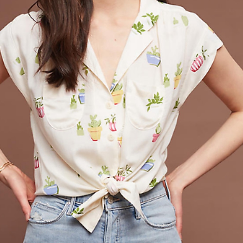 ANTHROPOLOGIE MAEVE RAFFINE CACTUS